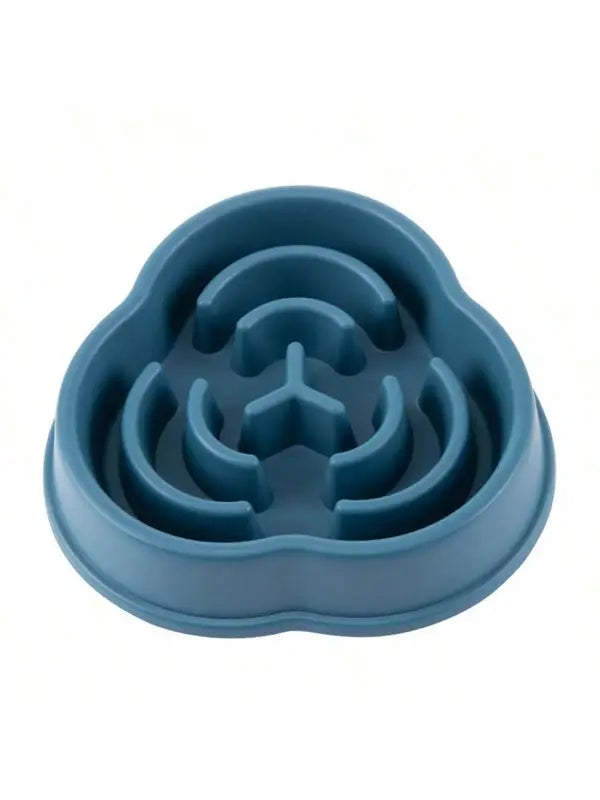 Calm Bowl Slow Feeder - blue bowl detail