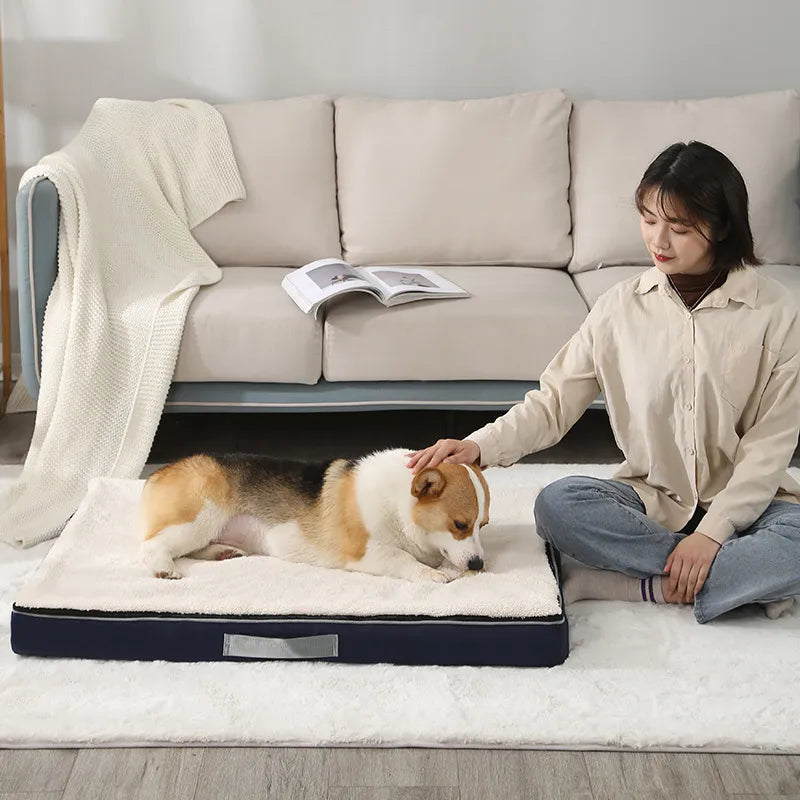 Deep Rest Bed - grey bed in living room
