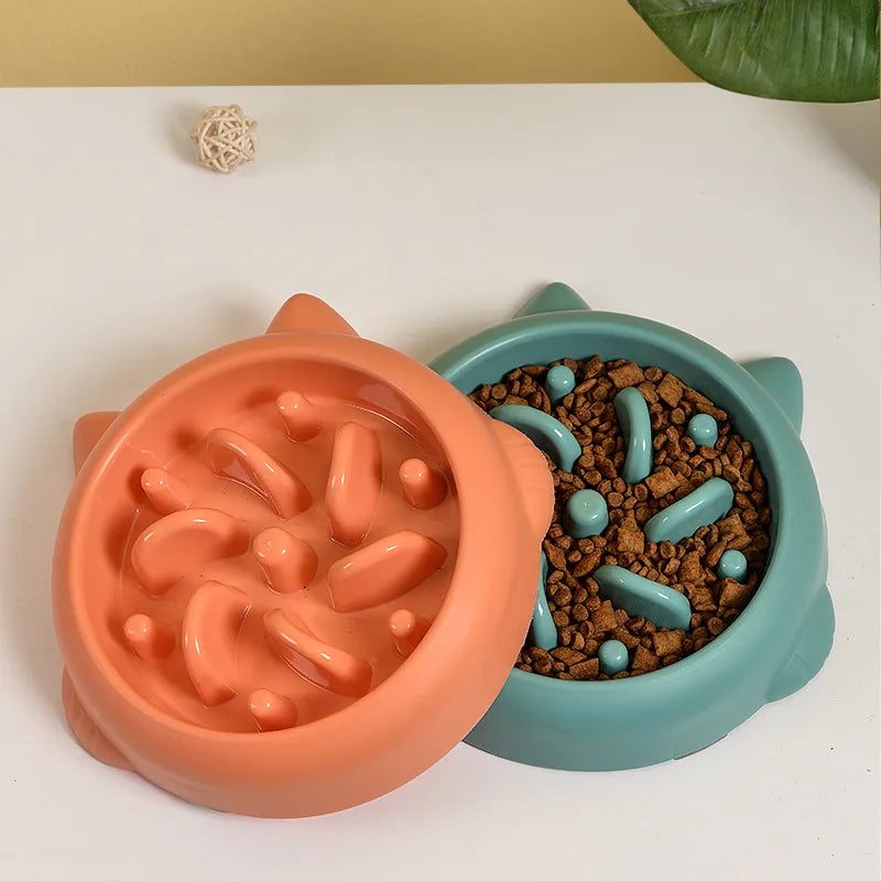 Calm Bowl Slow Feeder - in use with kibble
