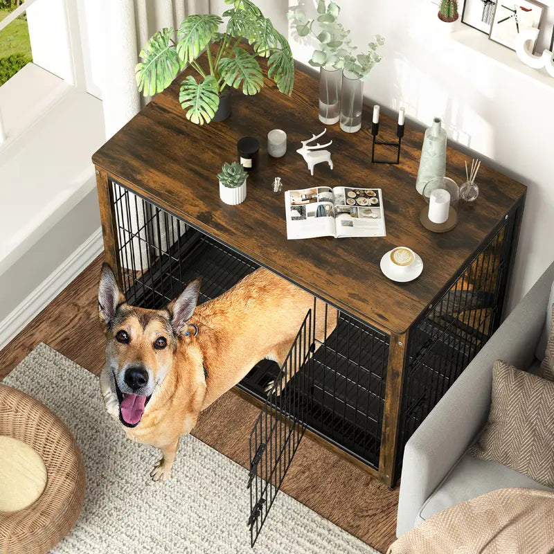 Calm Den Crate - dog inside the crate