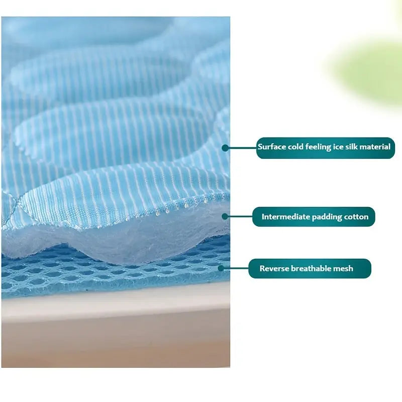 Cool-Down Mat - ice silk surface and padding layers