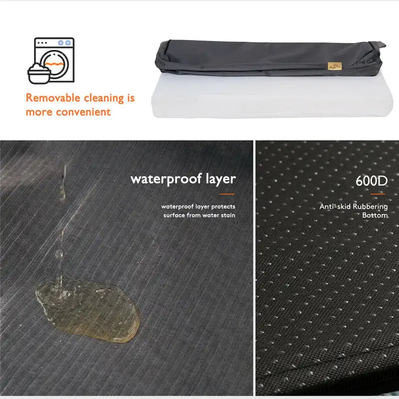 Deep Rest Bed - waterproof layer and anti-skid bottom