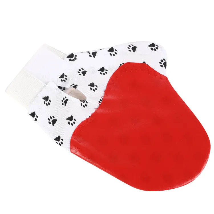 Fur-Free Glove - grooming a happy dog